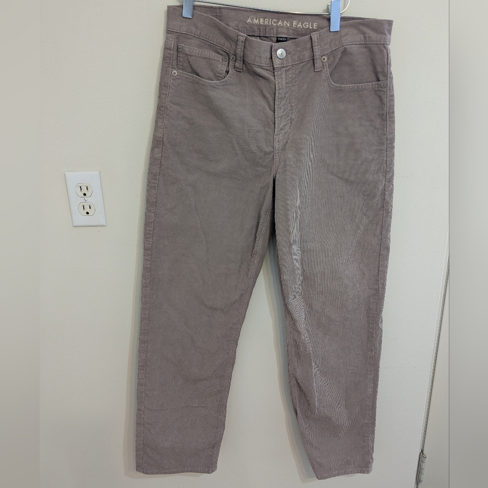 American Eagle Outfitters Stretch Corduroy 90s Straight Pant In Mauve